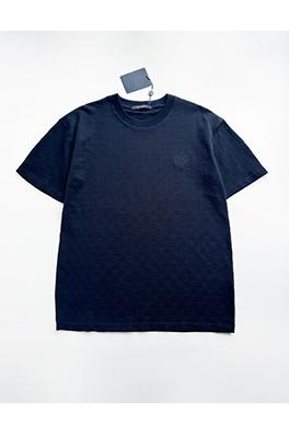 ルイヴィトン  フルサイズダミエジャカード織り刺繍半袖Tシャツ
