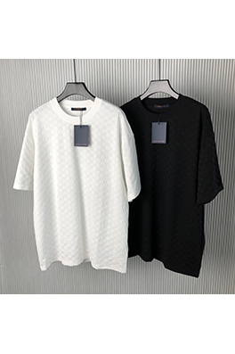 ルイヴィトン  新しいチェック柄ジャカード半袖Tシャツ