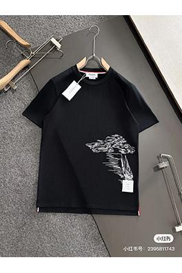 トムブラウン  オーシャンビューセーリングプリントスリット入りラウンドネック半袖Tシャツ