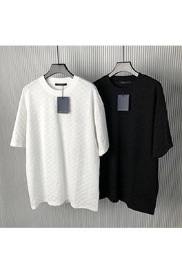 ルイヴィトン  新しいチェック柄ジャカード半袖Tシャツ