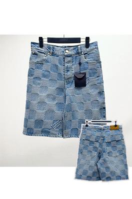 ルイヴィトンコピーダミエ デニム スケートハーフ ショート パンツ