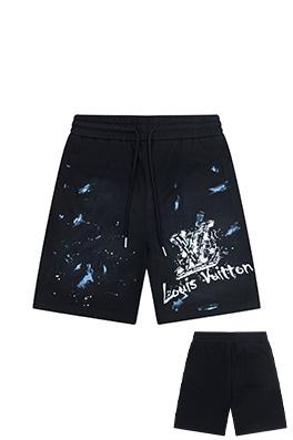 ルイヴィトンロゴプリントクロップドパンツ