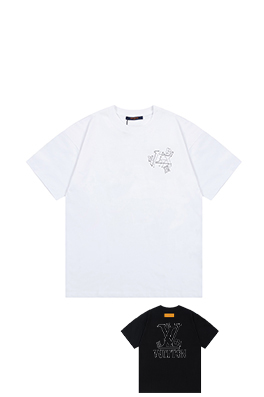 ルイヴィトン点線の文字プリントTシャツ