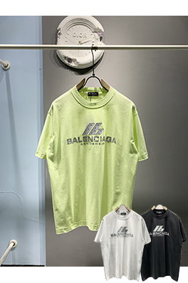 バレンシアガ新しい立体厚板ねじプリントTシャツ