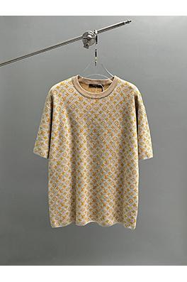 ルイヴィトン新しいジャカードニット半袖シャツ