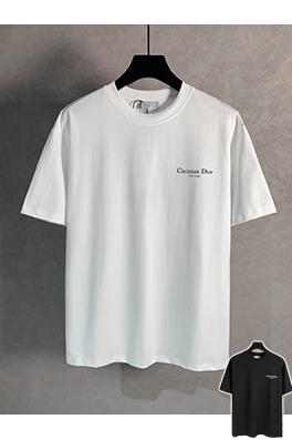 ディオールスーパーコピー新しいスズランのアルファベットのラウンドネック半袖Tシャツ
