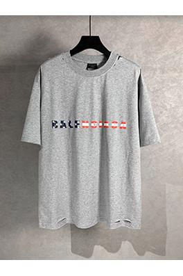 バレンシアガ発泡クルーネック半袖Tシャツ