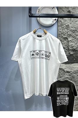 バレンシアガ新しいエコロゴ半袖Tシャツ