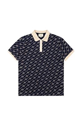 グッチ25 ss新しいスラッシュダブルGGポロシャツ