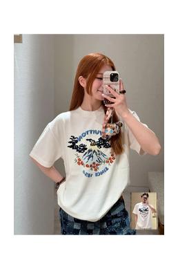 ルイ・ヴィトン ホワイトカラーベーシックなデザイン半袖Tシャツ