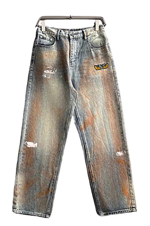 フェンディ スーパーコピーデニムパンツダメージ加工