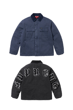 シュプリーム中綿シャーリング ボンバージャケット バッファロー プラッド