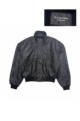 バレンシアガ オーバーサイズ レザー バイカージャケット