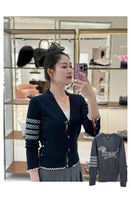 トムブラウンスーパーコピー レディースミラノステッチ カーディガン