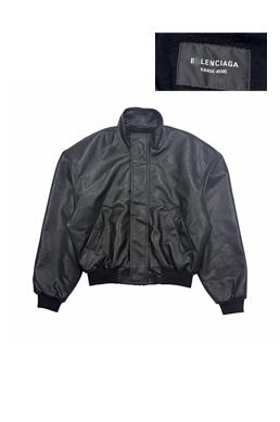 バレンシアガ オーバーサイズ レザー バイカージャケット