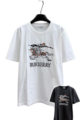 バーバリーパーコピーアイコニックプリント洗練された英国風デザイン半袖Tシャツ