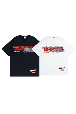 シュプリーム&times;ヨウジヤマモトスーパーコピーメンズ レディース 半袖Tシャツ