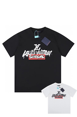 シュプリームタイプ&times;ヴィトンメンズ レディース 半袖Tシャツ