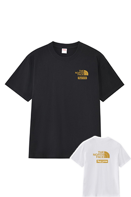 シュプリーム&times;ノースフェイスメンズ レディース 半袖Tシャツ