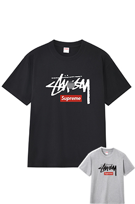 シュプリーム xステューシーメンズ レディース 半袖Tシャツ