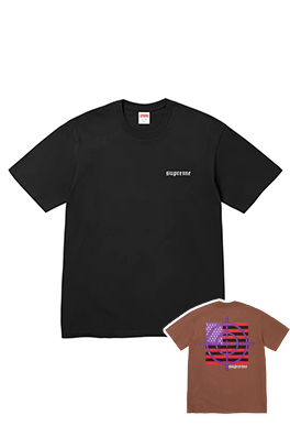 シュプリームシンプルロゴ半袖Tシャツ着回し力抜群のデイリールック