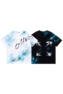 オフホワイトコピー レディース ロゴプリント半袖Tシャツ