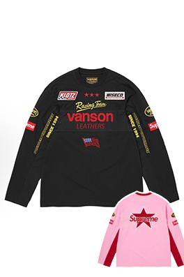 シュプリーム&times;VARSON LEATHERSメンズ レディース 長袖 Tシャツ