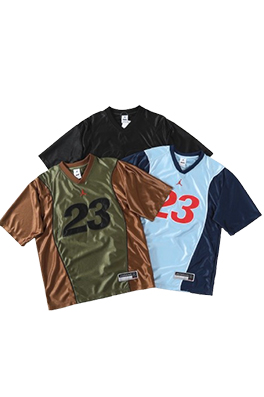 シュプリーム&times;AJ JORDAN コラボ シンプルロゴ 半袖Tシャツ 洗練デザイン