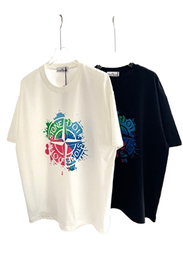 ストーンアイランド コピーメンズ レディース プリント 半袖Tシャツ