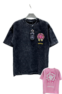 クロムハーツ洗練されたロゴ ポイントT  半袖Tシャツ