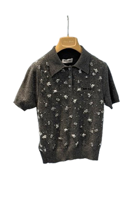 ミュウミュウレディース　ニット 半袖Tシャツ