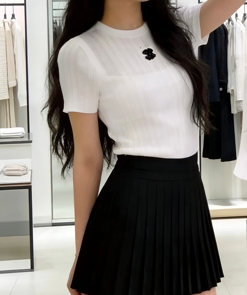 シャネルコピーCHANELレディース　ニット 半袖Tシャツ