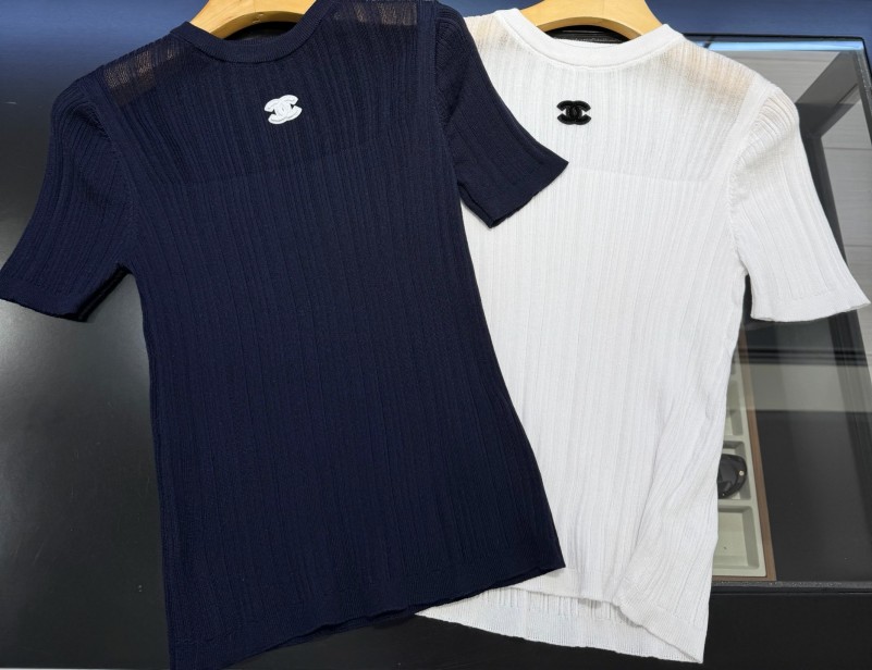 シャネルコピーCHANELレディース　ニット 半袖Tシャツ