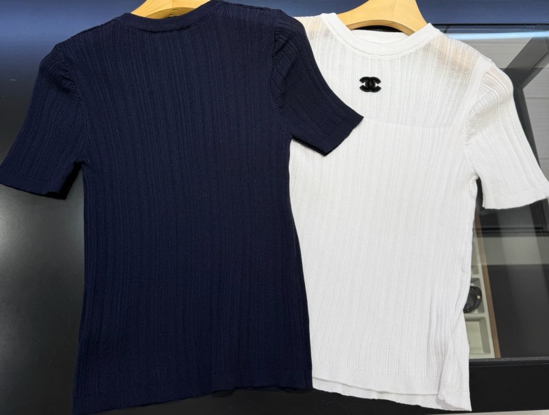 シャネルコピーCHANELレディース　ニット 半袖Tシャツ