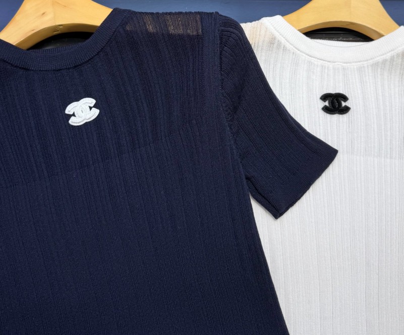 シャネルコピーCHANELレディース　ニット 半袖Tシャツ