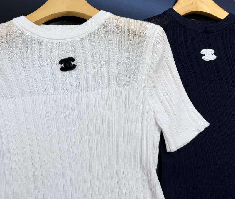 シャネルコピーCHANELレディース　ニット 半袖Tシャツ
