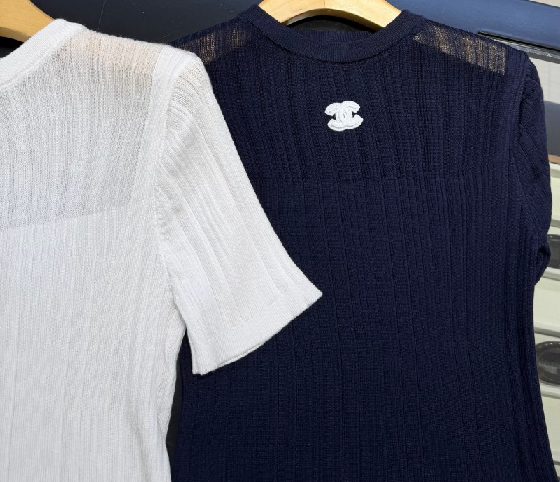 シャネルコピーCHANELレディース　ニット 半袖Tシャツ