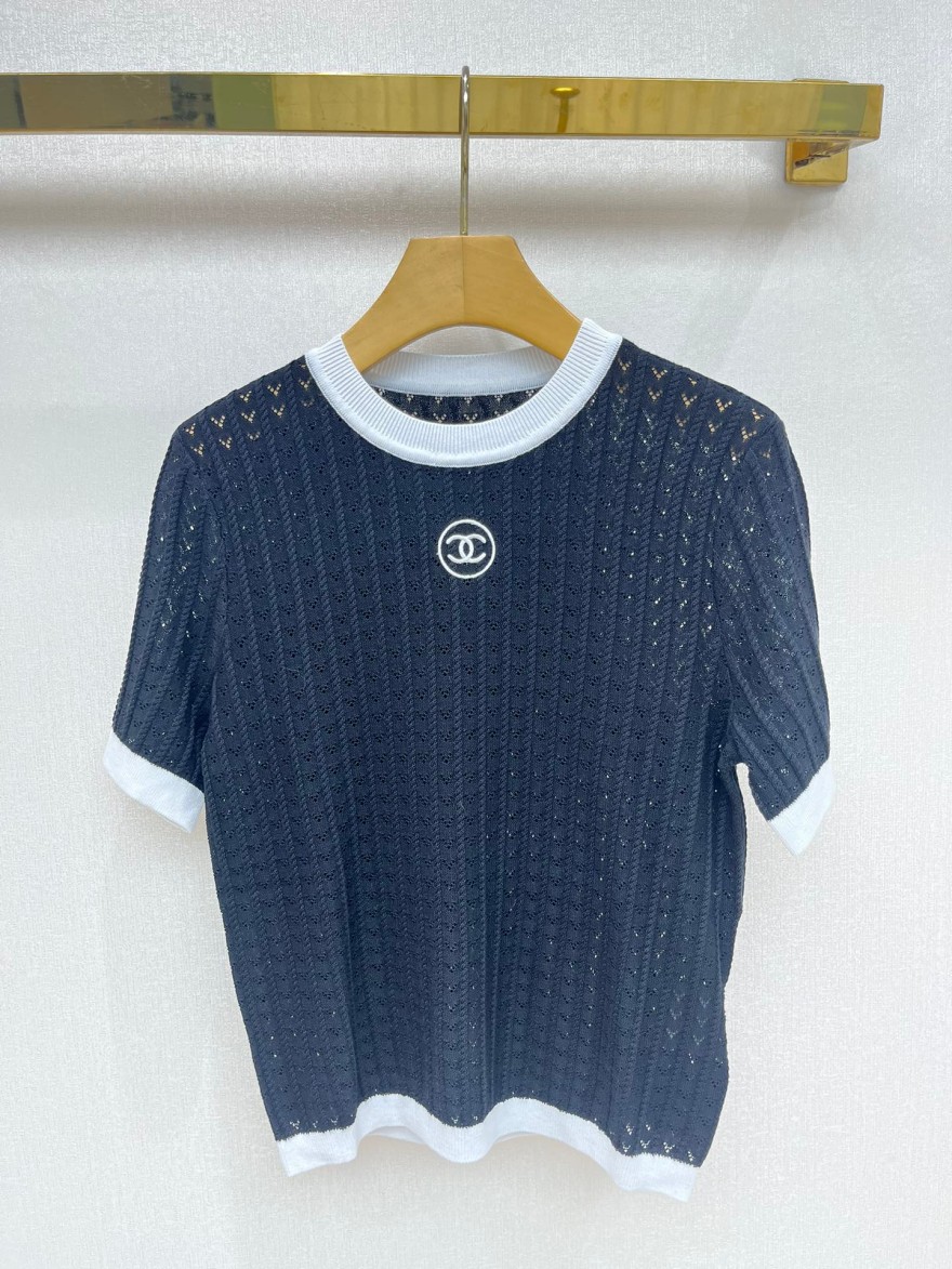 シャネルコピー レディース　ニット 半袖Tシャツ