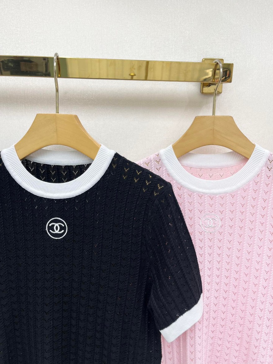 シャネルコピー レディース　ニット 半袖Tシャツ