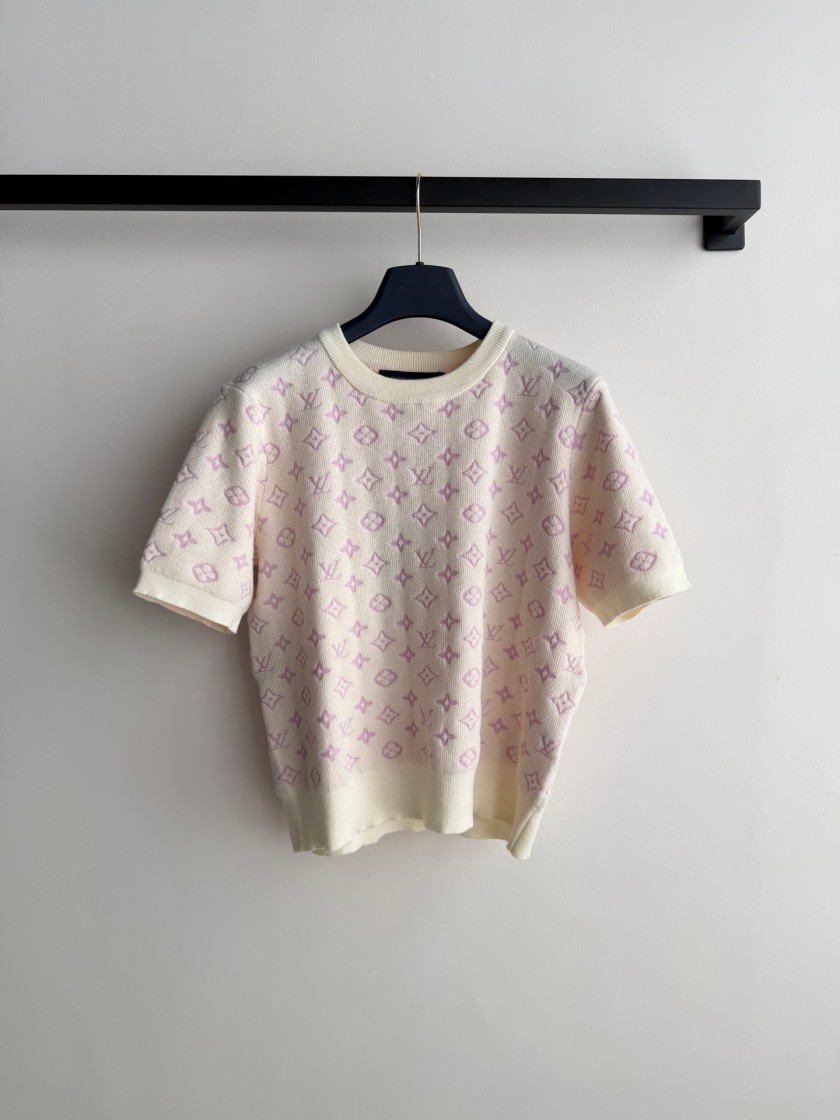 ルイヴィトンスーパーコピー レディース　ニット 半袖Tシャツ