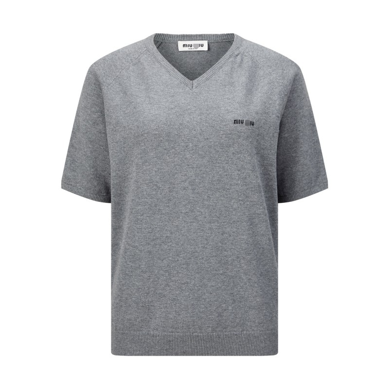 ミュウミュウ レディース　ニット 半袖Tシャツ