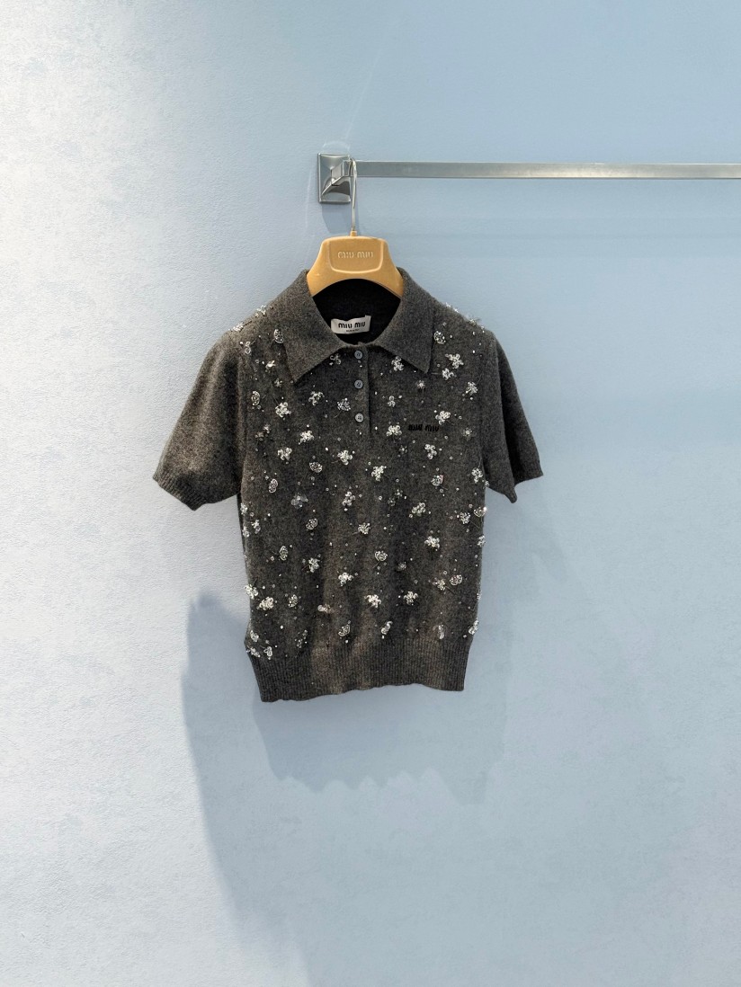 ミュウミュウレディース　ニット 半袖Tシャツ