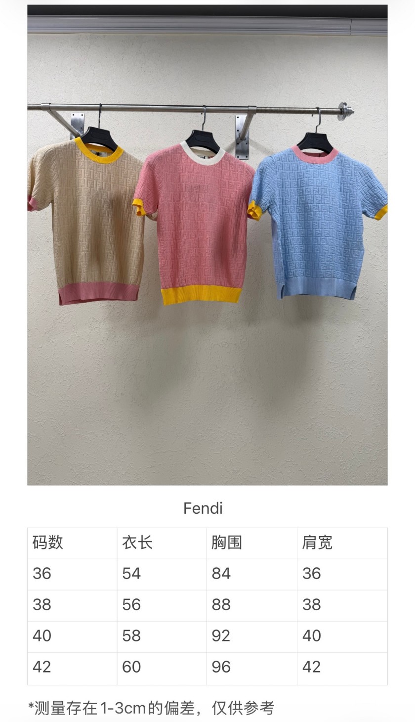 フェンディレディース　ニット 半袖Tシャツ