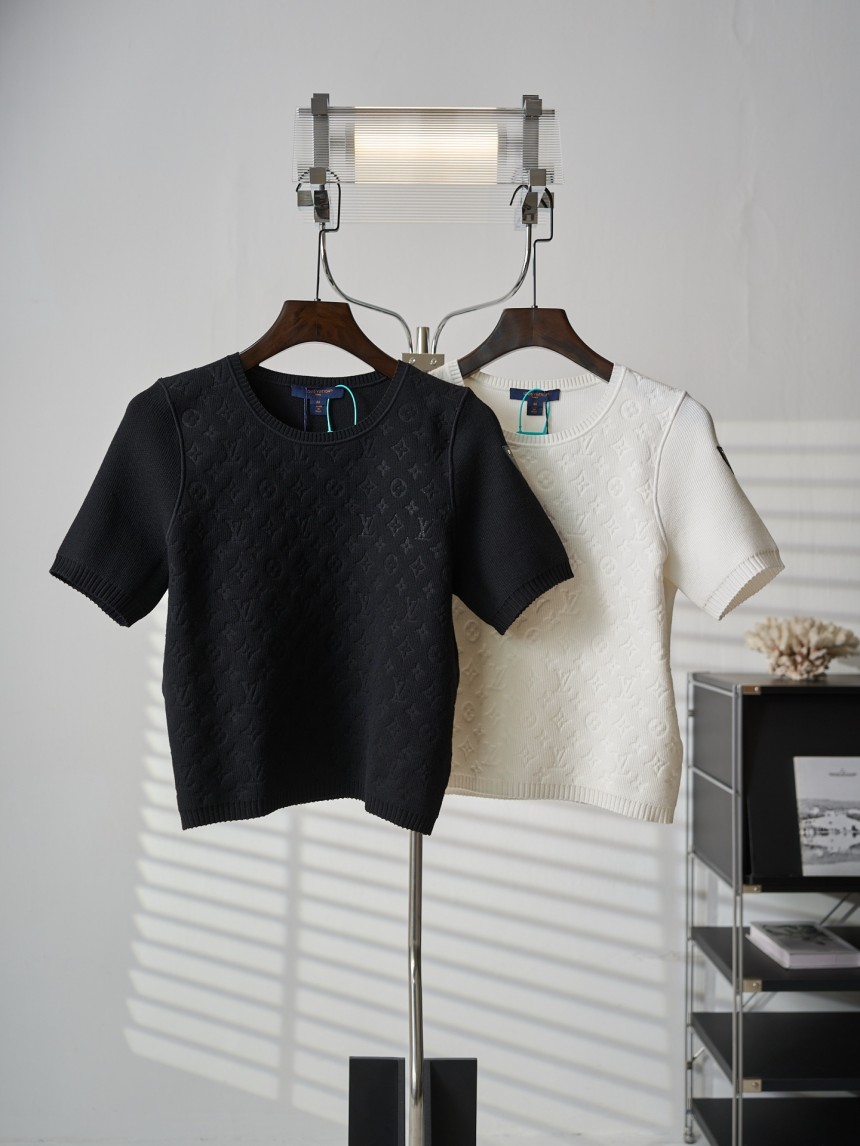 ルイヴィトン 　ニット 半袖Tシャツ