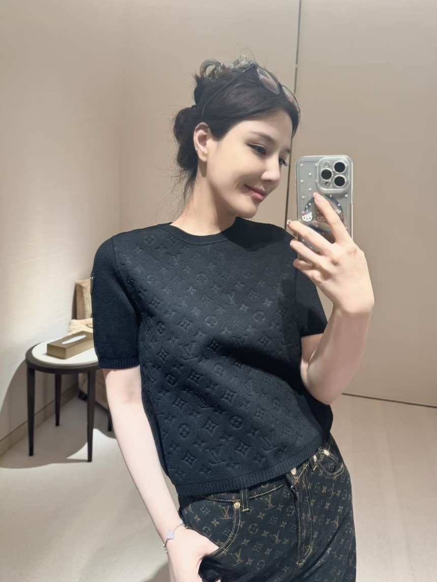 ルイヴィトン 　ニット 半袖Tシャツ