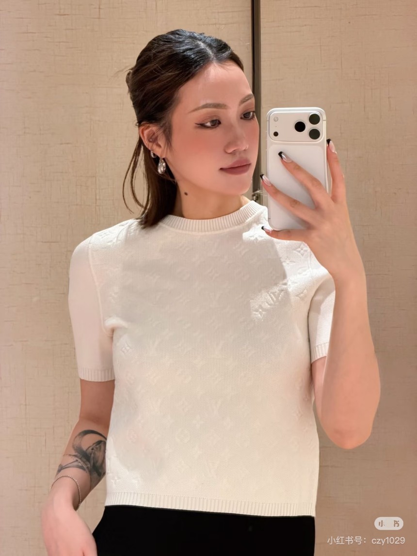 ルイヴィトン 　ニット 半袖Tシャツ
