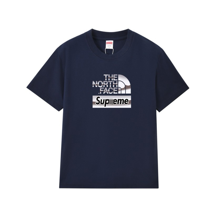 シュプリーム×ノースフェイスメンズ レディース 半袖Tシャツ