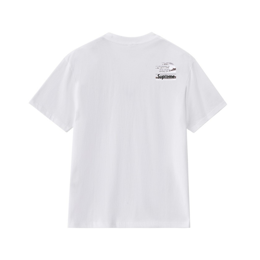 シュプリーム×ノースフェイスメンズ レディース 半袖Tシャツ