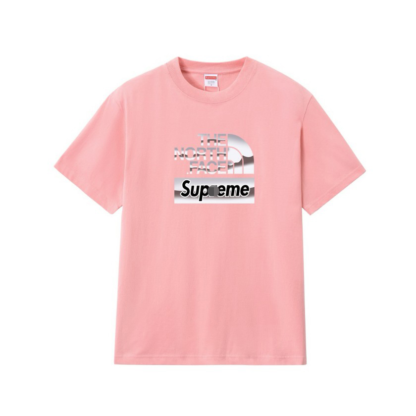 シュプリーム×ノースフェイスメンズ レディース 半袖Tシャツ