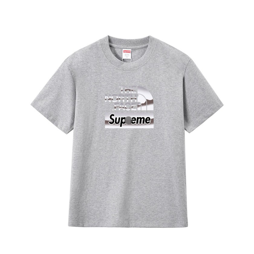 シュプリーム×ノースフェイスメンズ レディース 半袖Tシャツ